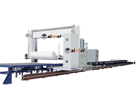 Bộ phận cắt C517 Di chuyển trên Hướng dẫn chuyển động tuyến tính Tách bọt khối dài thành tấm mỏng Máy cắt ngang