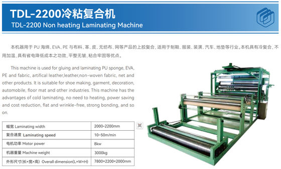 Spong Fabric Da Mesh EPE Foam Sheet Bonding Laminating Machine Kết hợp