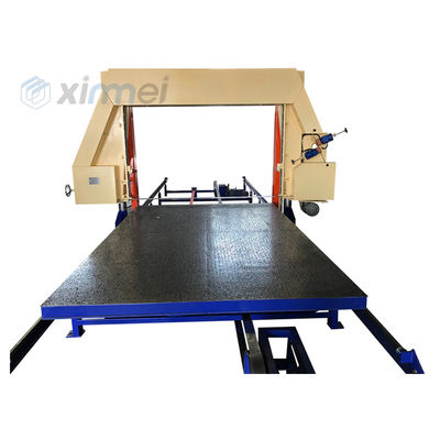 Chia bọt khối thành lát mỏng Máy cắt bọt PU ngang với bàn làm việc Delta VFD và thiết bị hút khí để cắt chính xác