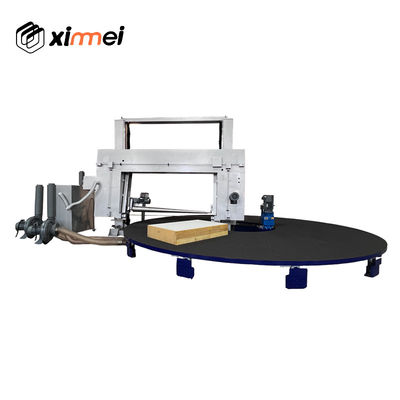 C-618 Đối với cắt bọt biển cứng Nền tảng chống trượt dao băng ngang Carousel với Thấm không khí cho dung nạp cắt cao cắt khối bọt PU Máy cắt với cuộn áp suất
