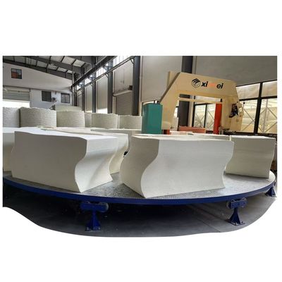 Carousel liên tục xoay tròn bàn làm việc chống trượt cho cắt một lần năm khối bọt Chiết phân ngang máy cắt PU ((với hút khí)